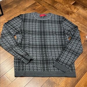 Hugo Boss Gray/Black Crewneck Sweater S
